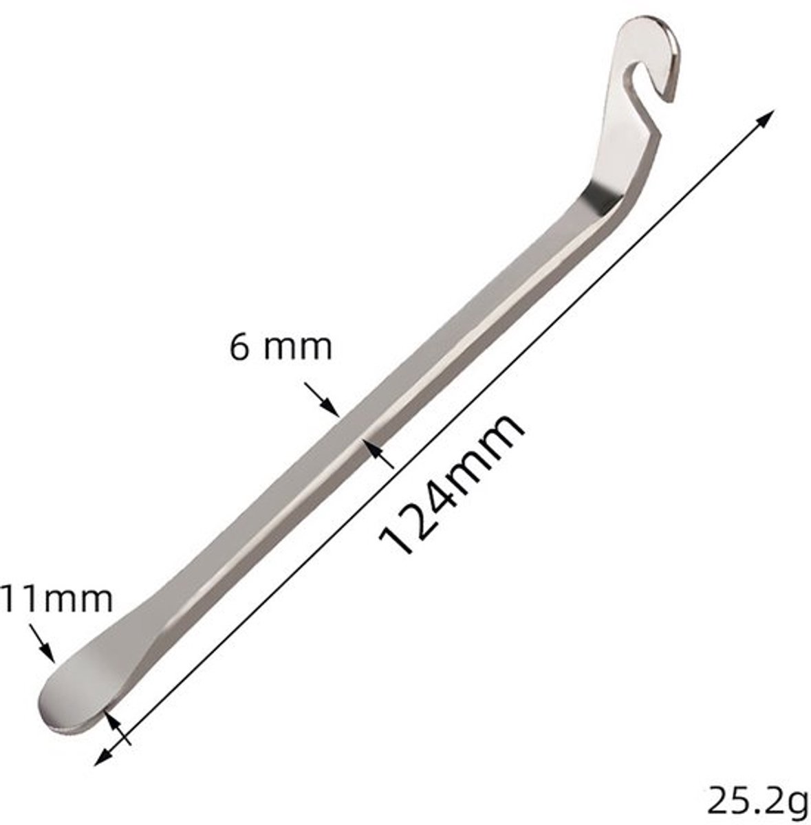 Slede stang voor metaal, plastic slede stang, slede stang, gereedschap voor bandenreparatie, breekijzer, gereedschap voor het verwijderen van banden, 5 stuks in totaal (2 stuks in plastic)