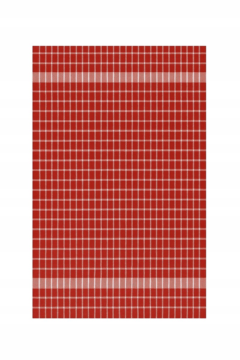 KONEY - Theedoek Ruit 40 x 60 cm - katoen - Rood - 180 g/m²