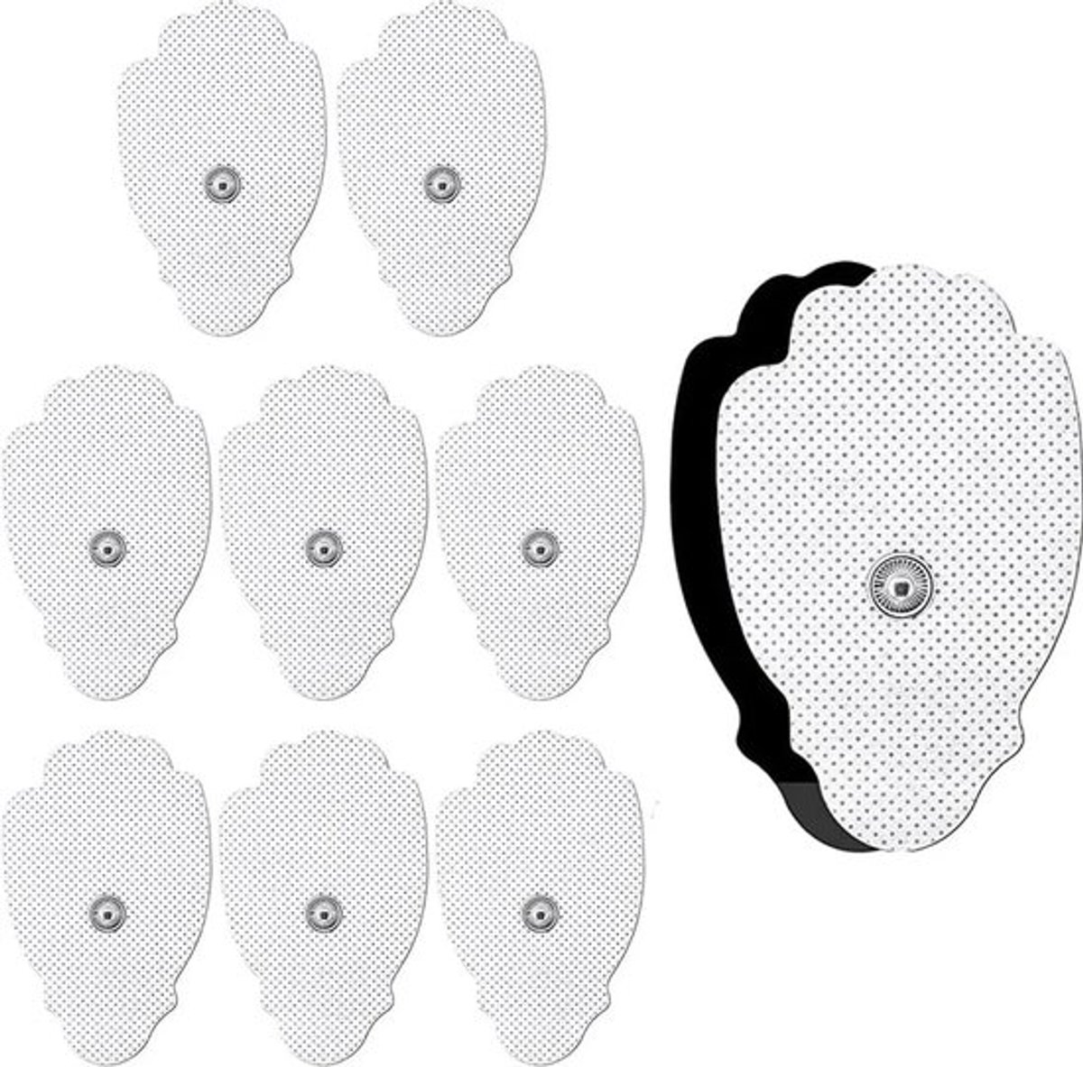 Geschikt voor TENS-elektrodepads - 10 pads per verpakking, herbruikbare, handpalmvormige vervangingsverpakking voor therapeutische elektrodepads, zelfklevende therapeutische elektrodepads (7x4 cm).
