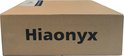 Bruine kartonnen doos met het logo 'Hiaonyx' erop gedrukt.
