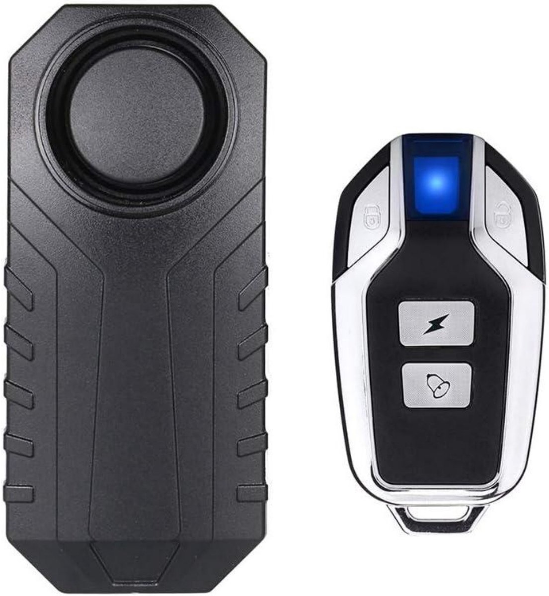 GELLDG Draadloos antidiefstalalarm geschikt voor motor/fiets – Alarmsysteem geschikt voor tweewielers – Fietsalarm – Met afstandsbediening – IP55-waterbestendig – Extra luid volume (113 dB) - Zwart