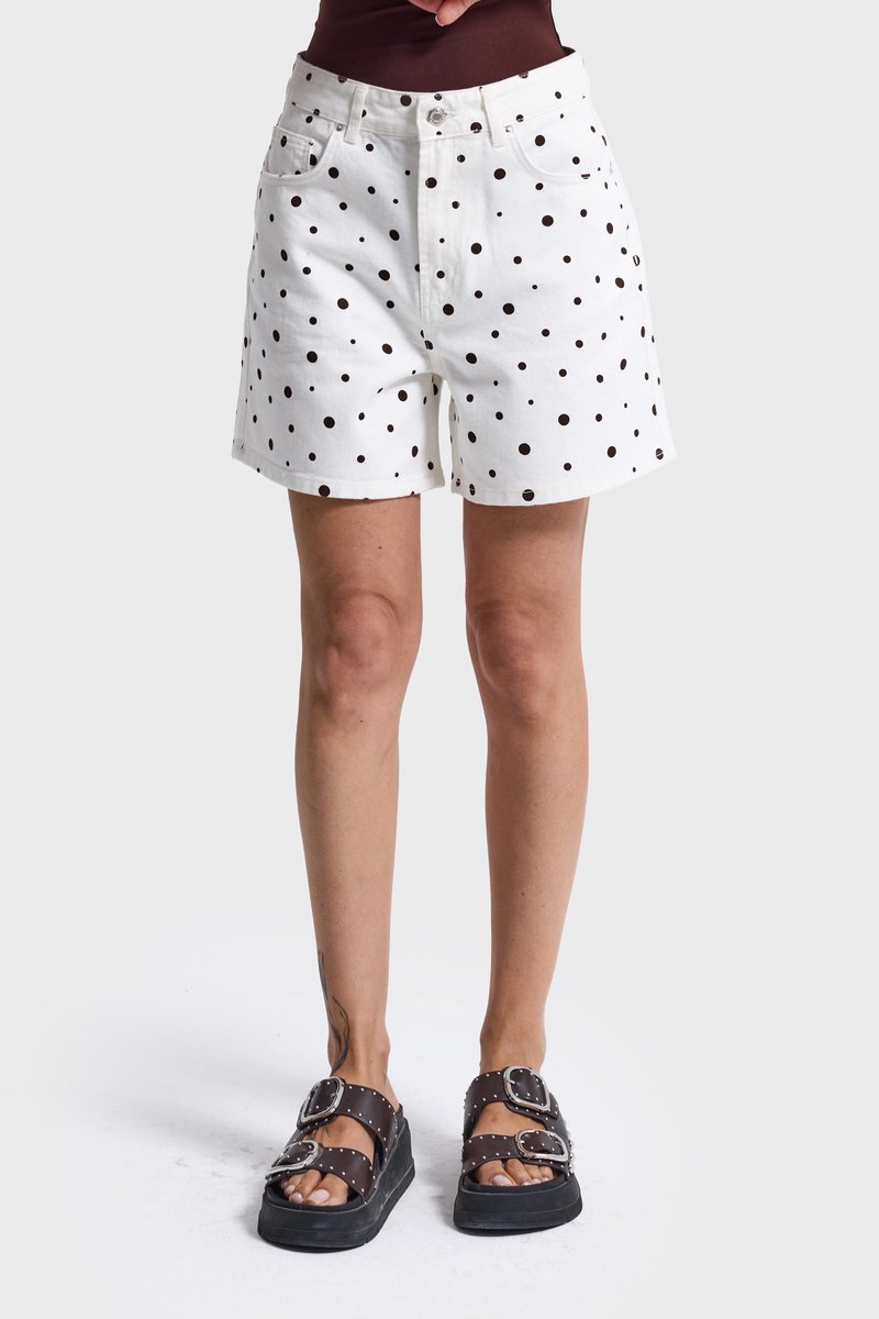 It's Basic - POLKA MINI DENIM SHORT