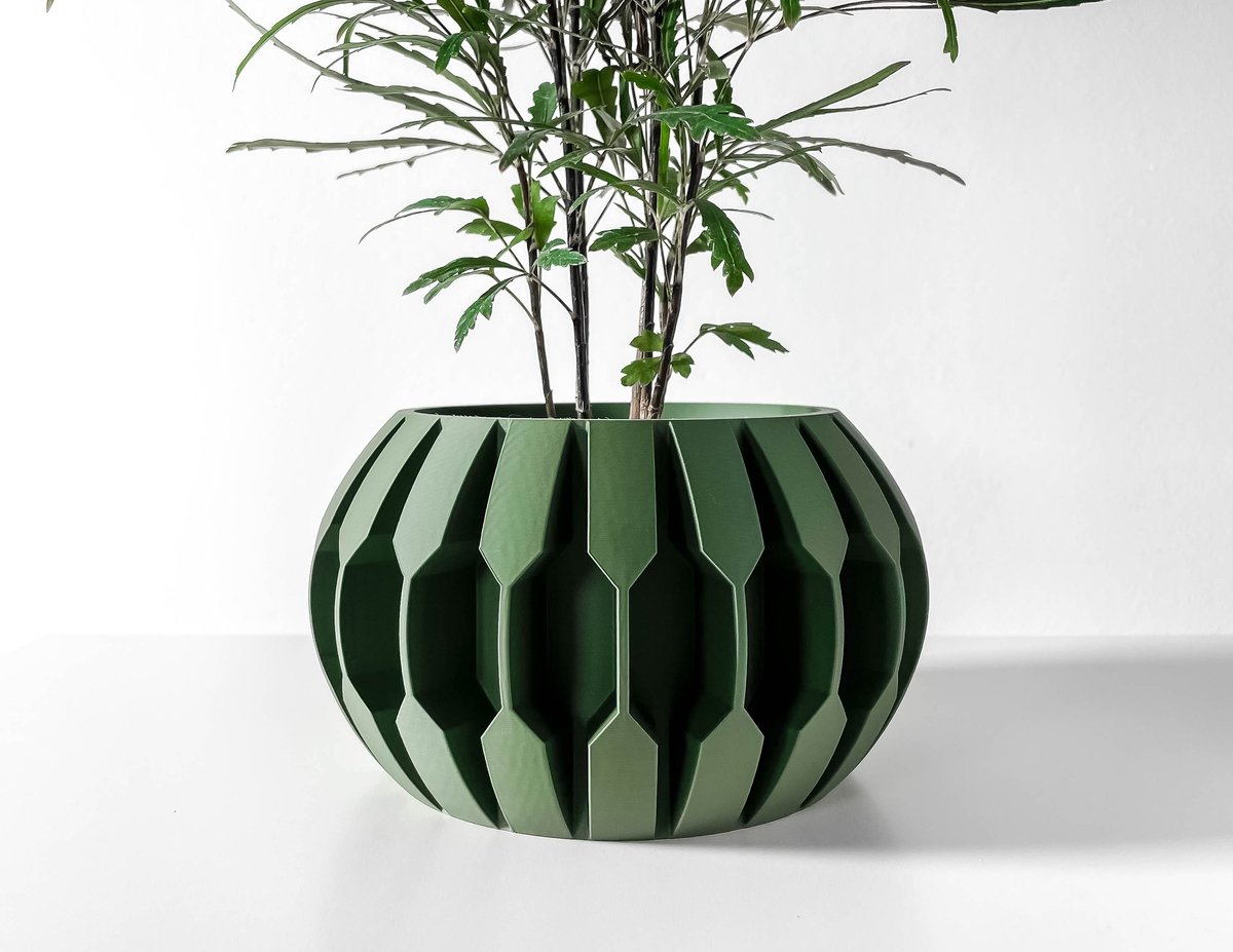 Skushy Gervi Bloempot - Moderne Designpot voor Kamerplanten - Sculpturale Plantenpot voor Woonkamer en Kantoor - Premium Woondecoratie