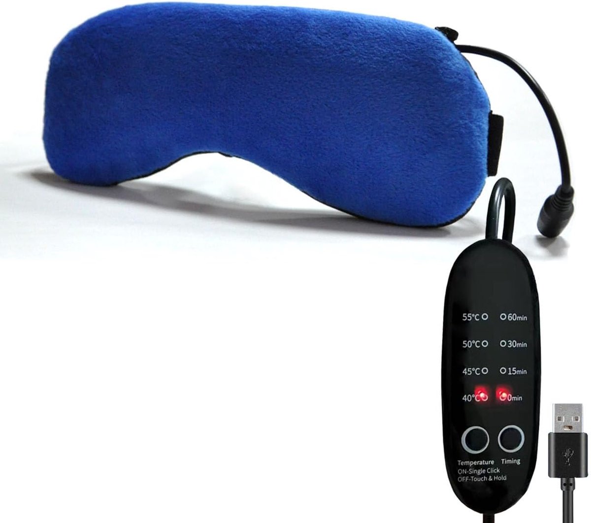 SnelShoppen - Elektrisch Verhit Oogmasker, Verwarmde Bril met Lijnzaad voor Ontspanning, Blefaritis, Droge Ogen, Donkere Kringen en Gerstkorrels, Wasb