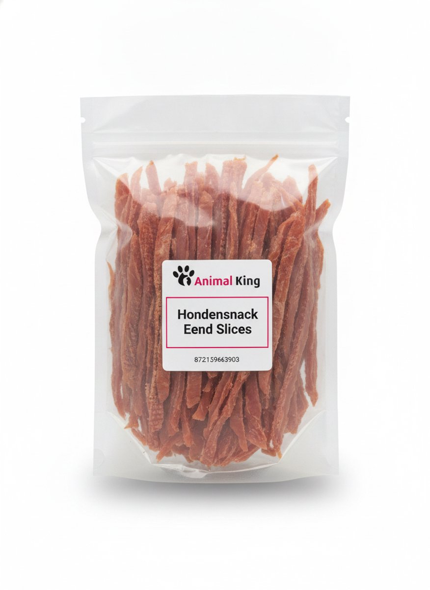 animalking Hondensnack Eend Slices - Gedroogd Vlees - Natuurlijke Beloning voor Honden - 500 gram