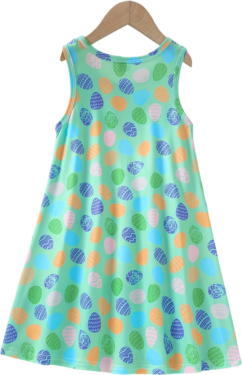 Currero Zomerjurk Meisjes Zomerjurken Kinderen Jurk Meisje Ibiza Stijl Sundress Kinderkleding 5-6 Jaar Viriditeit