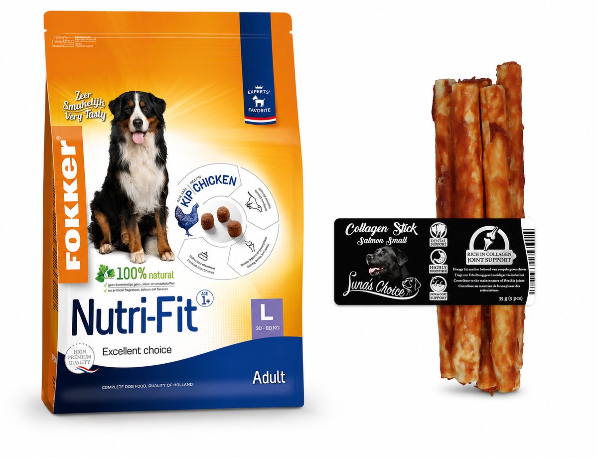 Fokker Fokker nutri-fit L 13kg met Luna choice snack