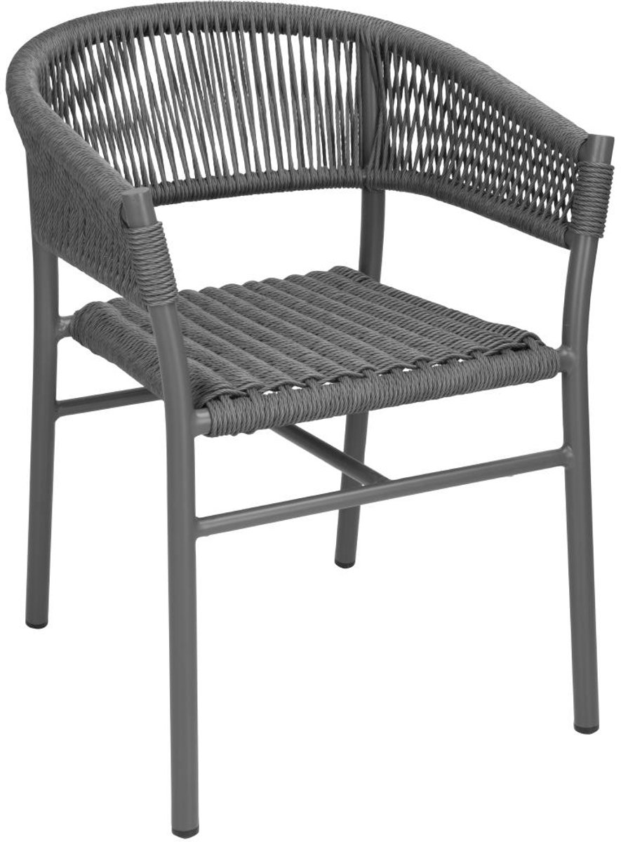 Bolero Florence Grijze Mix Touw Twist Rieten Stoelen (pak van 2) - FU533 - Horeca & Professioneel