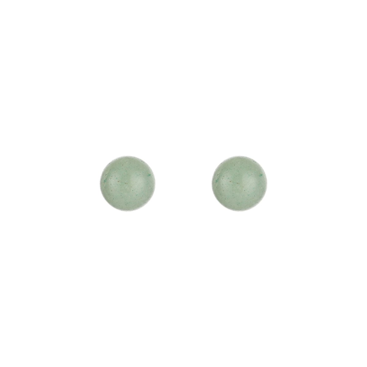 Stainless Steel Bead Stud Earrings – Luxe Minimalistische Kraal Oorknopjes – RVS - Groen