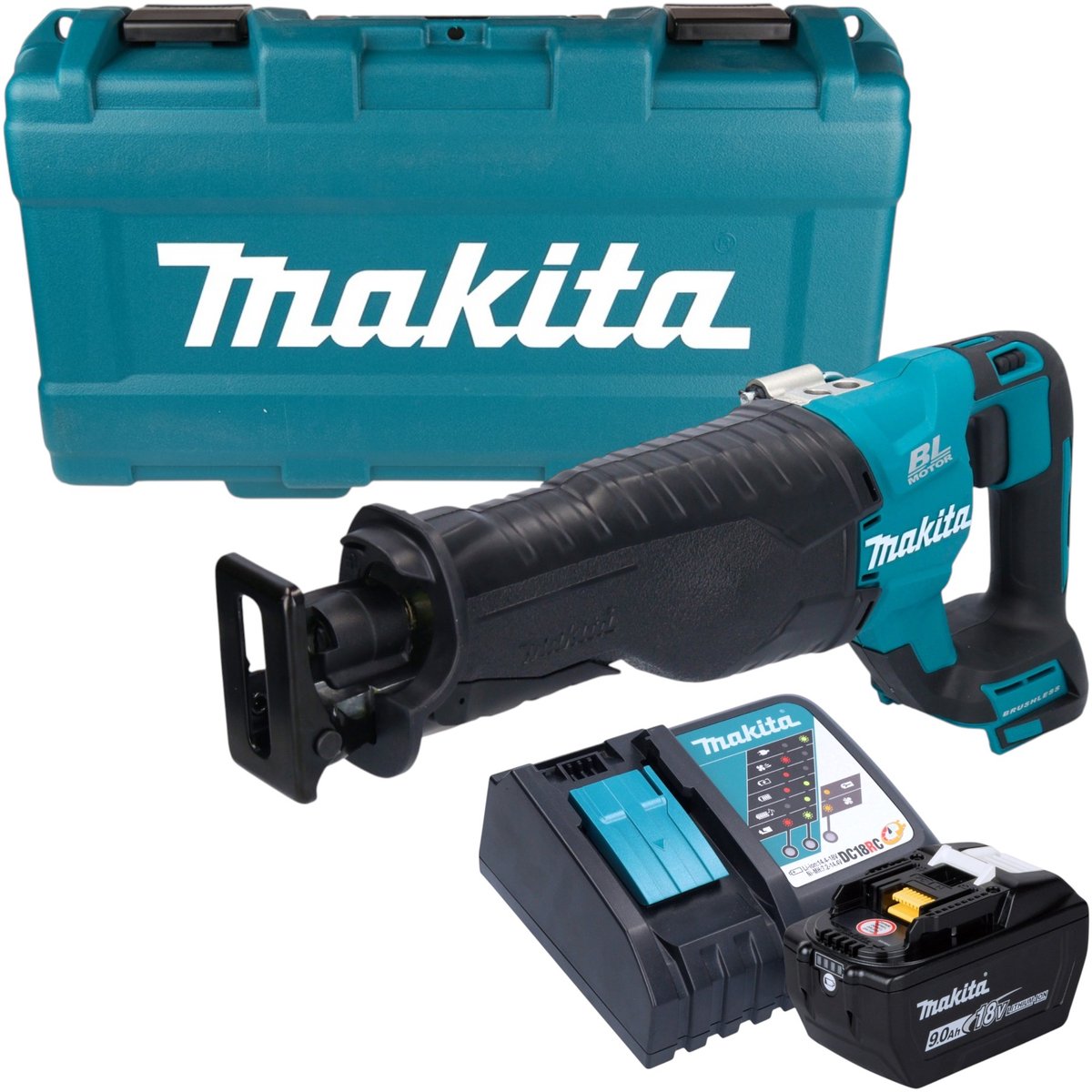 Makita DJR 187 ZK accu reciprozaag sabelszaag 18 V borstelloos solo + koffer - zonder accu, zonder oplader