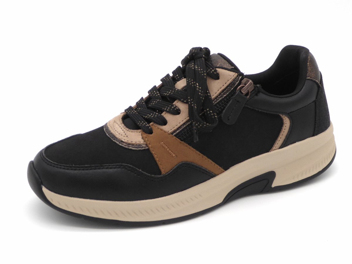 Tamaris Comfort Dames Sneaker - 83719-098 Zwart/Combi - Wijdte H - Maat 39