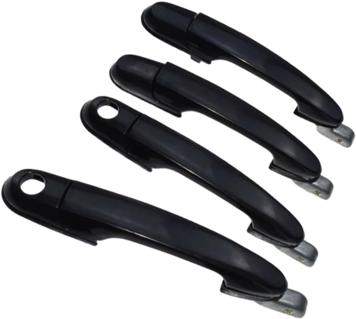 Buitendeurhandgrepen voor Hyundai Tucson 2005-2009, Set van 4, Links en Rechts, Zwart, Duurzaam en Stijlvol