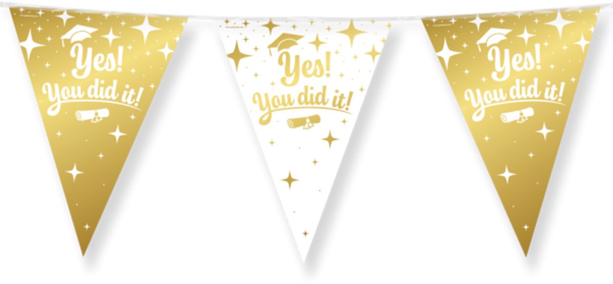 Fancy party flags foil - You did it! - flag