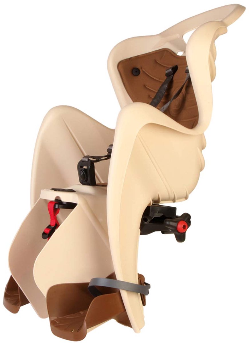 SnelShoppen - Zitje voor achterop de fiets voor kinderen tot 22 kg - Beige, geschikt voor kids van 3 tot 8 jaar - Makkelijk te bevestigen aan de bagag