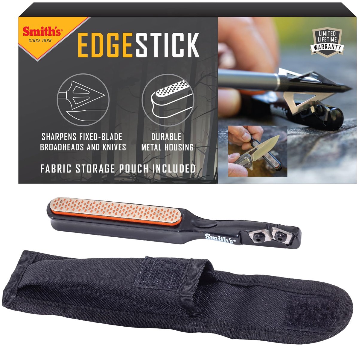SnelShoppen - Messenslijper Edge Stick 50047, Compact en Efficiënt voor Keuken en Buiten, Ideaal voor Camping en BBQ, Handzaam en Duurzaam Design