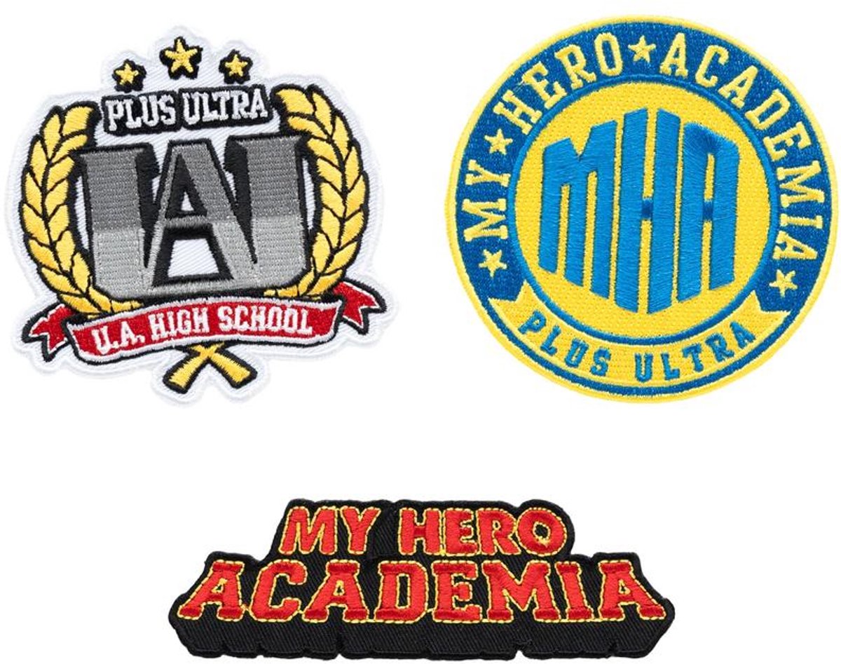 Grupo Erik My Hero Academia - Set Of 3 Patch Set - Multicolours