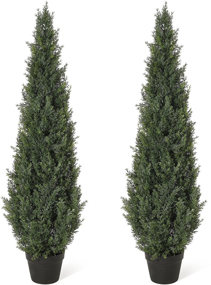 150cmUV-bestendige kunstceder/cypres topiary boom in pot – levensechte kunstgroenblijvende