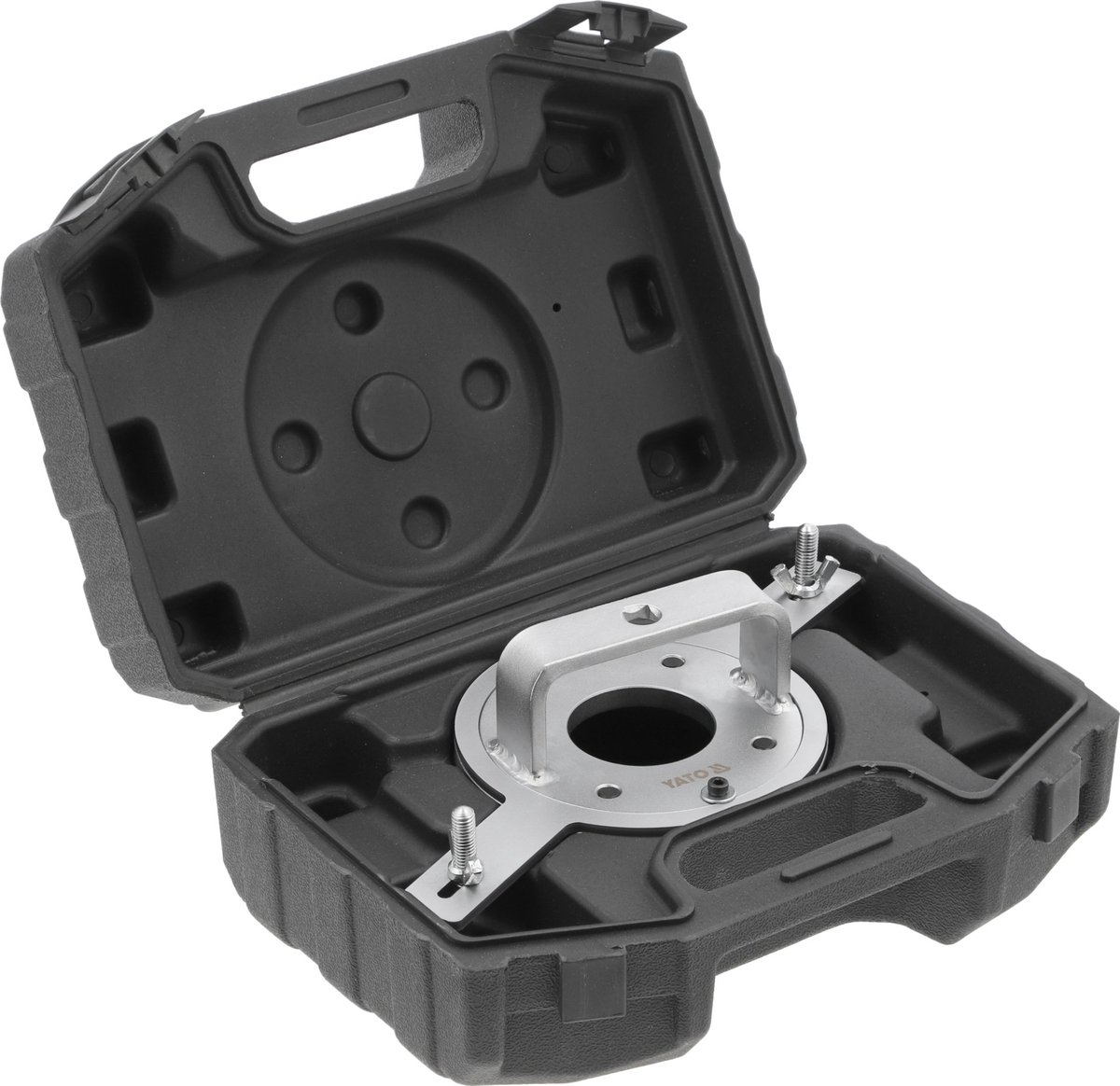YATO Professionele Dubbele Koppeling Demontageset – Voor Ford & Volvo Powershift / DTC Versnellingsbakken – Voor Blokkering, Rotatie & Demontage – Koolstofstaal – Inclusief Koffer