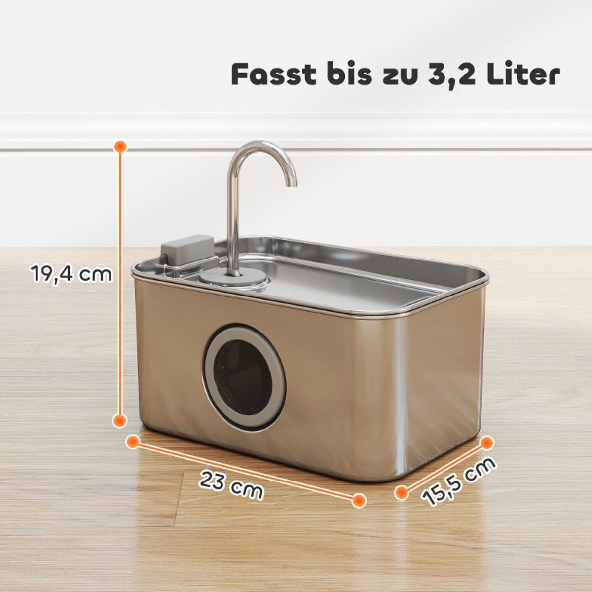 Kattenfontein 3.2 L drinkfontein voor katten met stille pomp en actiefkoolfilter thumbnail 2
