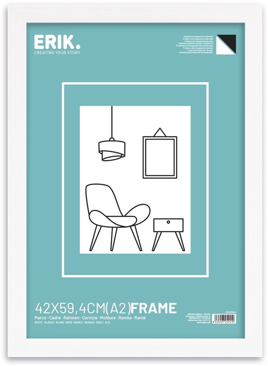 Grupo Erik - A2 42X59.4Cm Mdf White Frame Lijst - Multicolours