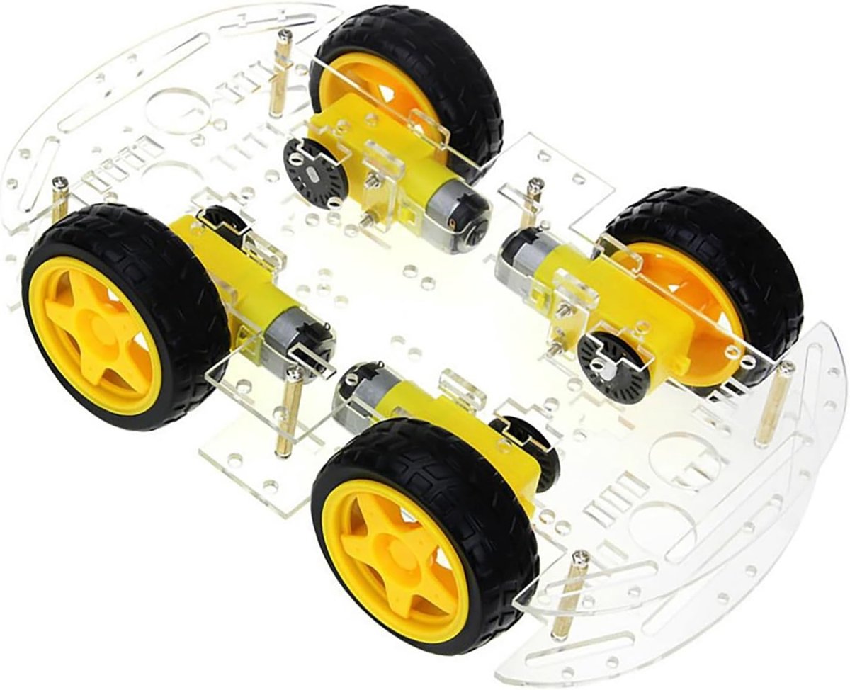 Slimme Robot Auto Chassis Kit met Hoogwaardige Motoren, Uitbreidbaar voor Makers en Studenten, Geschikt voor DIY Projecten en Educatieve Toepassingen