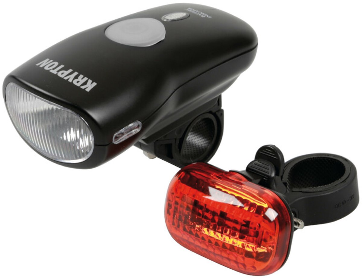 Fietslampenset voor- en achterlicht 120 lm met 3 lichtmodi