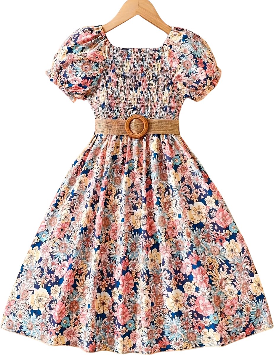 Currero Zomerjurk Meisjes Zomerjurken Kinderen Jurk Meisje Ibiza Stijl Sundress Kinderkleding 13-14 Jaar Roze