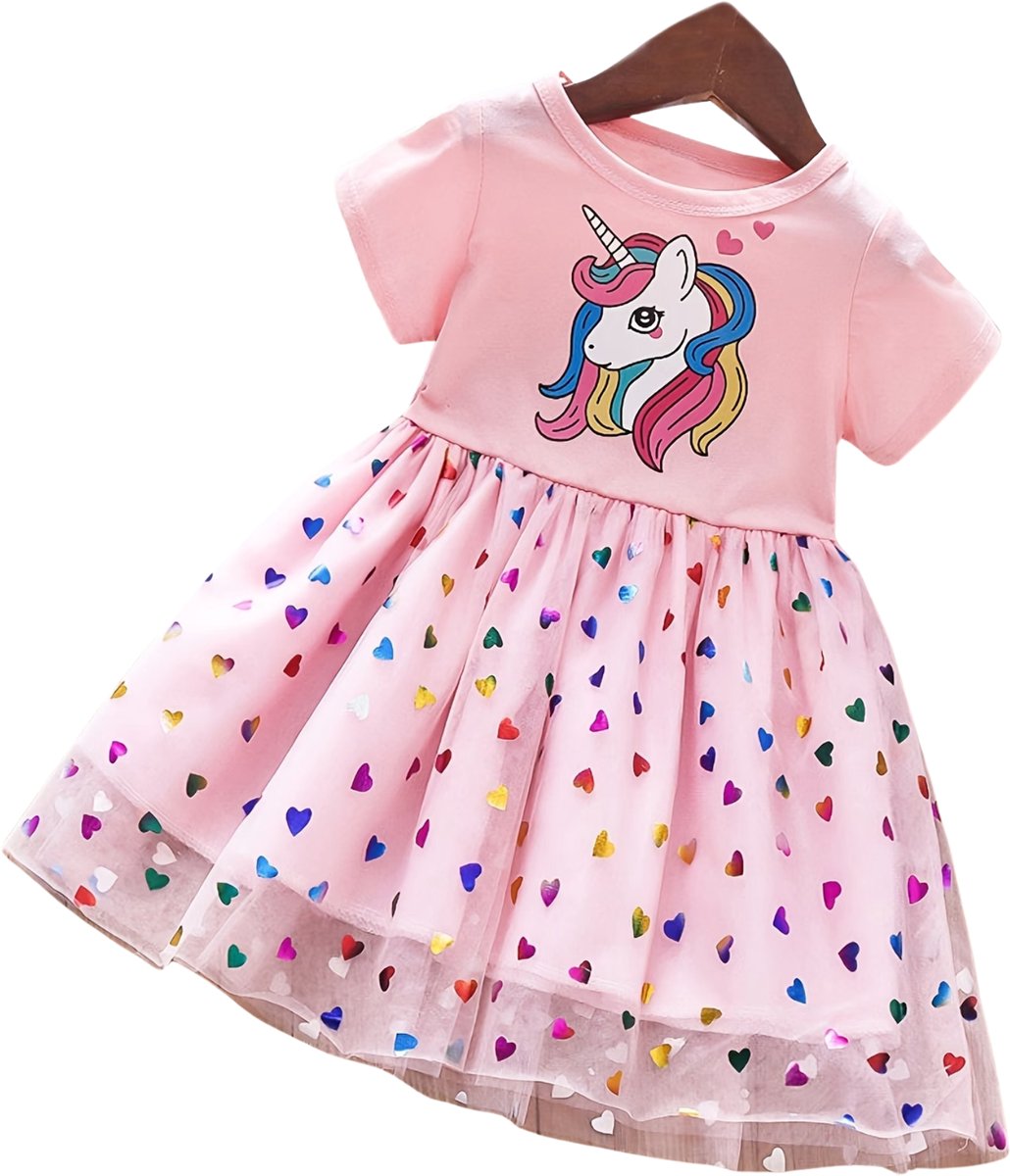 Currero Zomerjurk Meisjes Zomerjurken Kinderen Jurk Meisje Ibiza Stijl Sundress Kinderkleding 2 Jaar Roze