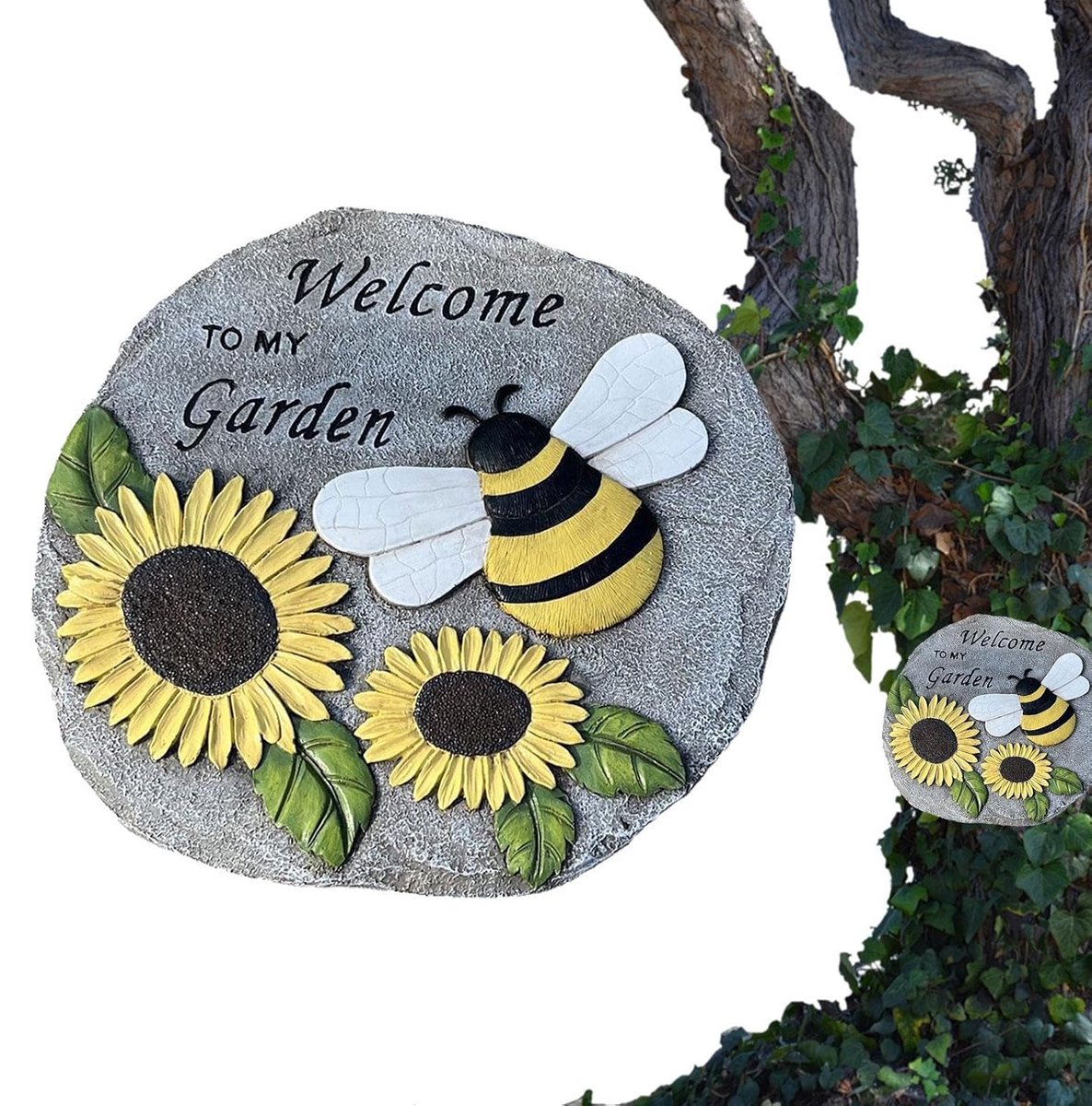 Tuin Stenen Paden - Buiten Stapstenen - Tuin Decoratie - Weerbestendig Ontwerp - 28.6 x 27.5 cm - Standaard