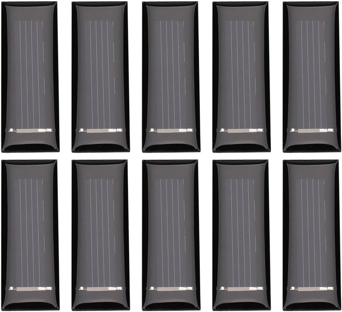 Mini Zonnepaneel - Energie Module - Doe-het-zelf Projecten - Efficiënte Energieopwekking - 10 Stuks 53x18mm - Zwart