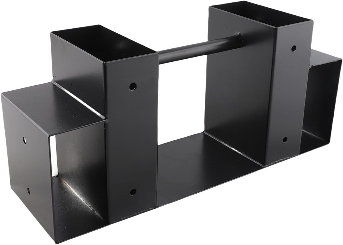 Houtrek - Houtopslag - Buitenhaard - Weerbestendige Coating - 36x16x13 cm - Zwart