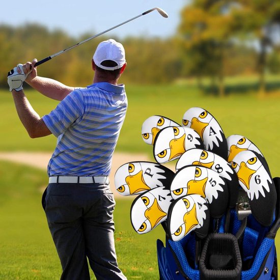 Golf Club Covers Waterdichte Golf Club Iron Cover Golf Iron Head Covers Golf Club Iron Headovers Wiggen Covers 10 stks/set Golf Hoofd Covers van GOLF — afbeelding 2
