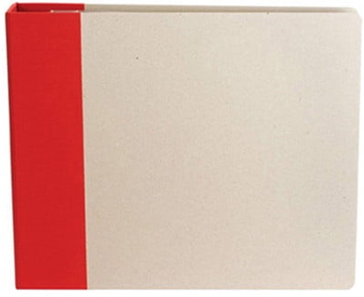 American Crafts - Moderne 12-rings Album- Beige en Rood