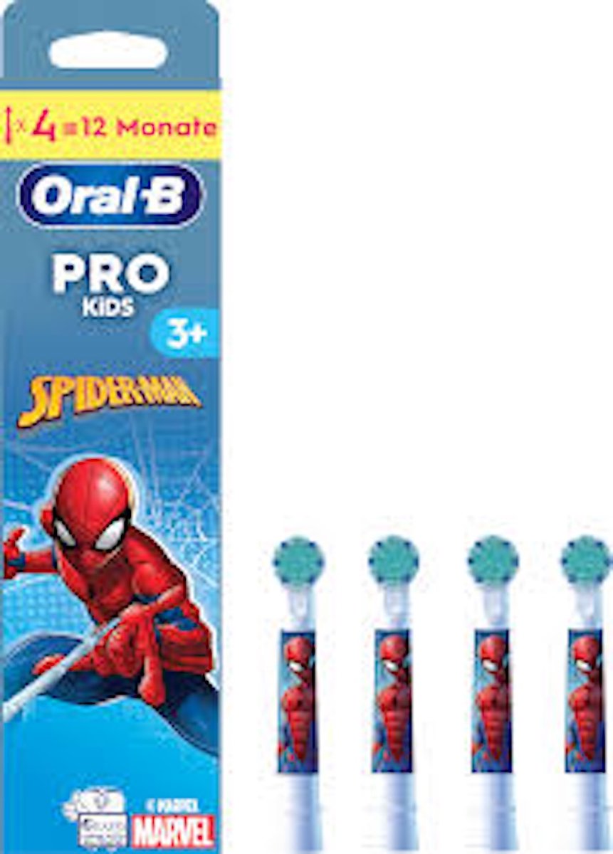 Oral-B PRO kids spiderman, 4 stuk(s), Meerkleurig, Spider Man, Oral-B, 184 mm, 61 mm