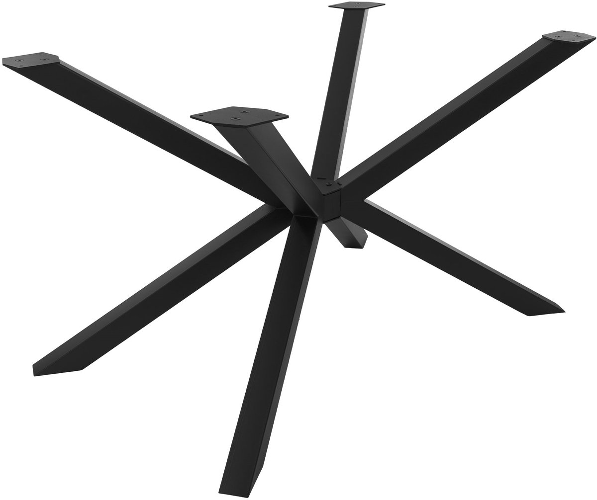 ml-design Tafelpoten metaal zwart, stalen meubelpoten x vorm spider tafelonderstel serie, weerbestendig onderstel 120x78x72 cm voor eettafel en bureau, robuuste metalen poten voor doe het zelf meubels, moderne eettafelpoten voor tuintafel buiten