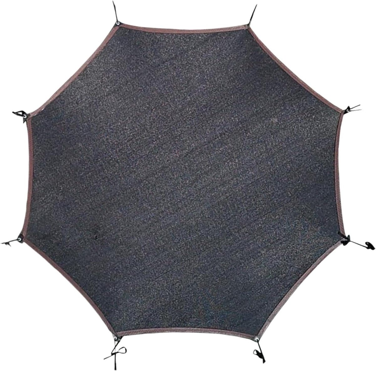 Trampoline Afdekking - Zonnescherm Luifel - Buiten Spelen - UV-Bescherming - 48 m Rond - Zwart