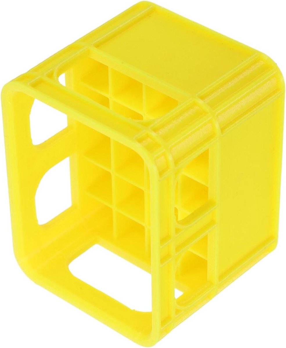 Batterij Organizer - Opbergdoos Batterijen - Batterijen Sorteren - Stevige Constructie - 7 x 55 x 53 cm - Geel