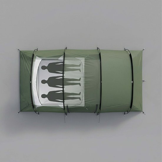 Tunneltent - 420x150x200 cm - groen — afbeelding 2