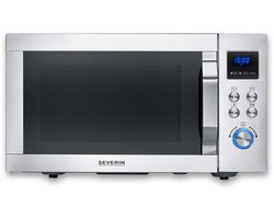 Severin MW 7918 CrispyWave Magnetron – 4-in-1 – Grill – Heteluchtfriteuse – Oven – 230°C – Pizzaplaat – RVS