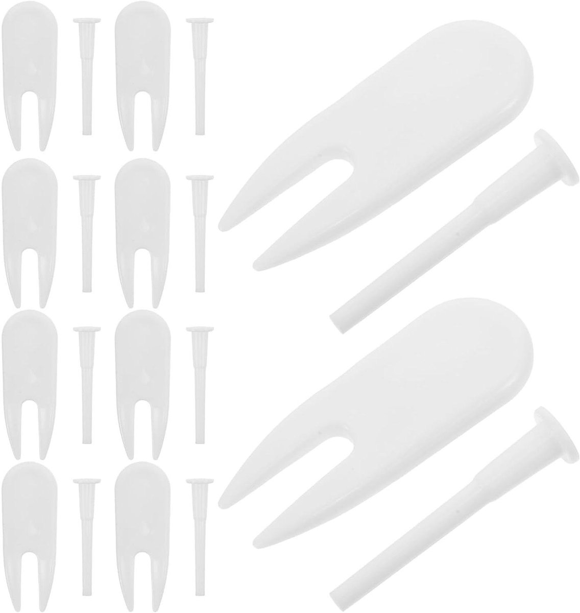 Opblaasbare Plug Set - Luchtstopper Adapter - Bal Onderhoud - Universele Toepassing - 5 x 1.1 cm - Wit