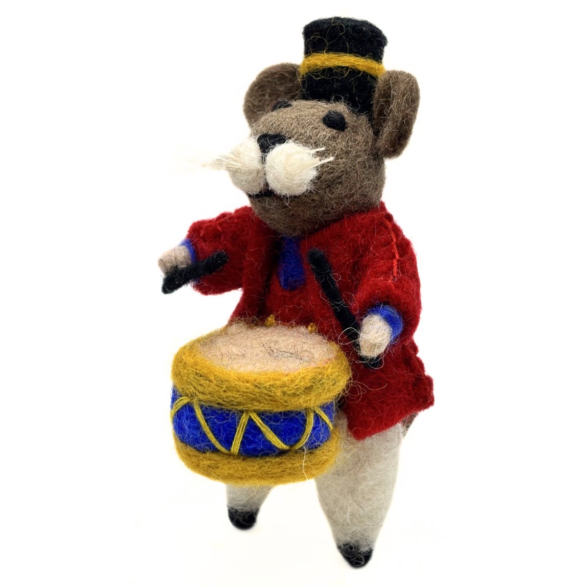 Muis drummer vilten kersthanger - Amica