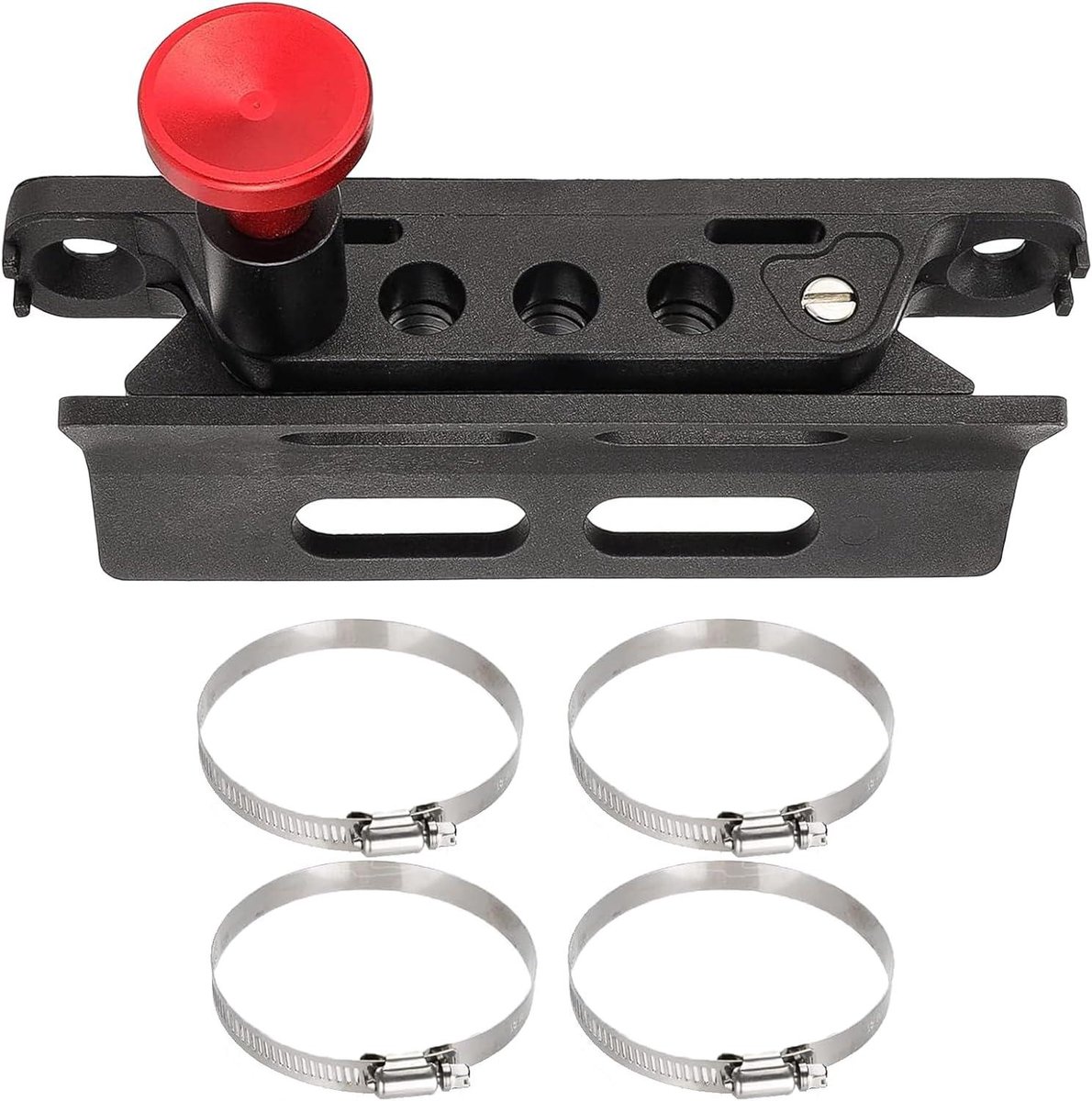 Brandblusser Houder - Verstelbare Bevestiging - Veilige Opslag - Snel Ontgrendelingsmechanisme - 17 x 8 x 4 cm - Zwart