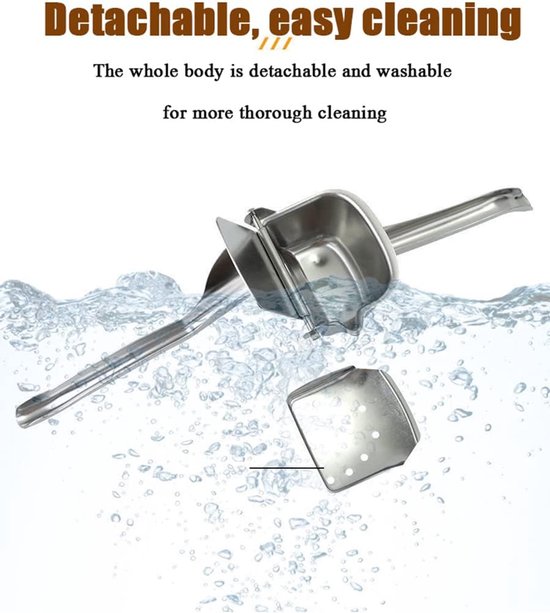Hand Juicer - Fruitpers Handmatig - Sap Maken - 304 Roestvrij Staal - 410 gram - Zilver — afbeelding 3