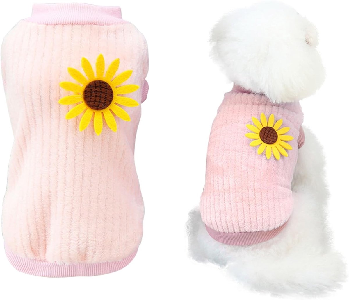 Hondentrui van Pluche - Zachte en Warme Kleding voor Honden en Katten in Apricot (Roze, L) - Perfect voor de Winter, Comfortabel en Stijlvol