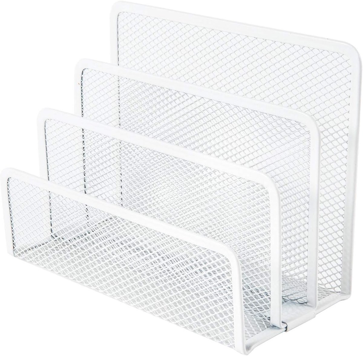 Kleine Briefsorter voor Bureau, Desktop Bestandenhouder, Organizer van Metaal met 3 Verticale Compartimenten voor Efficiënte Ordening