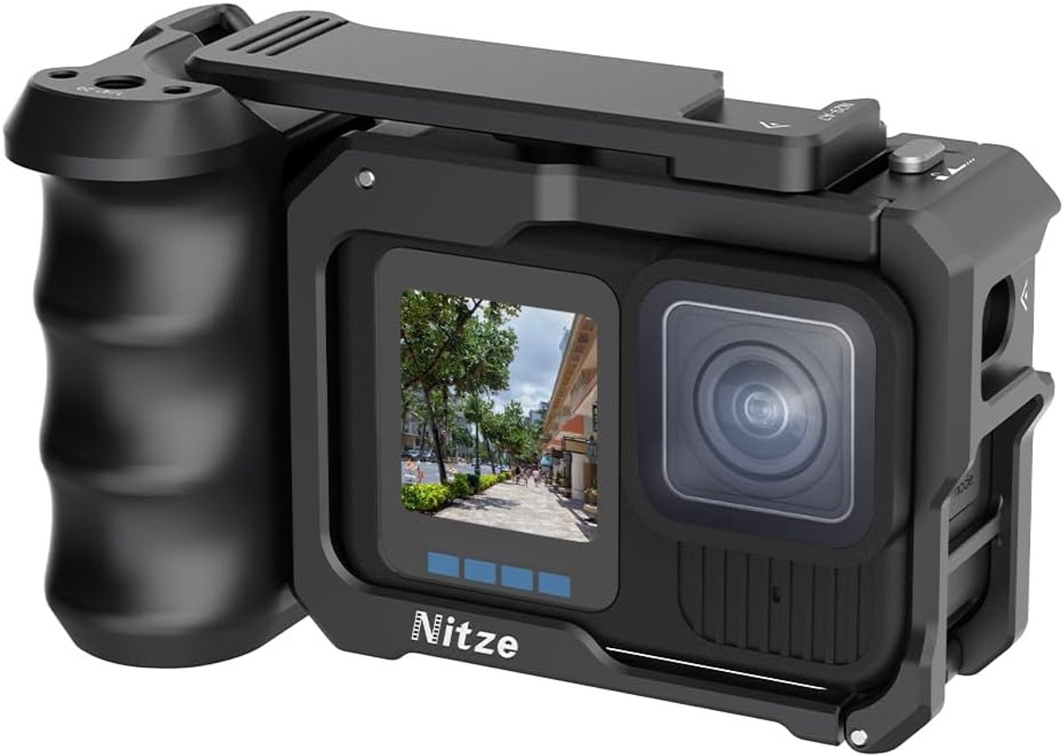 Camera cage grip kit voor GoPro HERO 13/12/11/10/9 - Aluminium met handvat - Bescherming en functionaliteit - ShopVlot