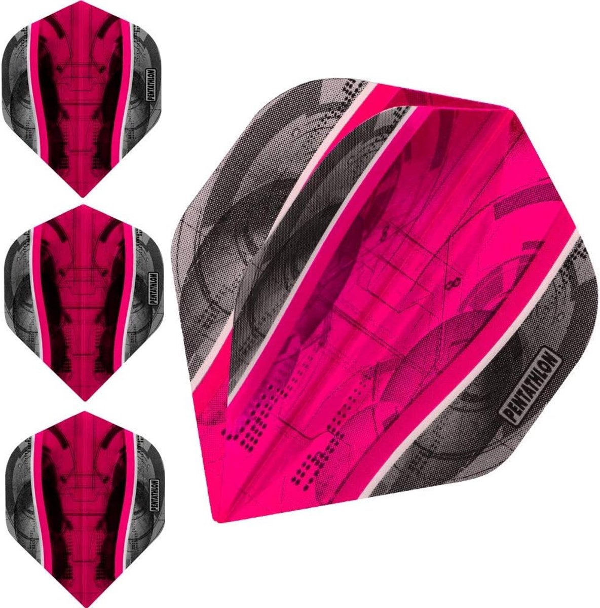 Darts Flights 100 micron - Pentathlon - Zwart - Maximale controle voor dartspelers - ShopVlot