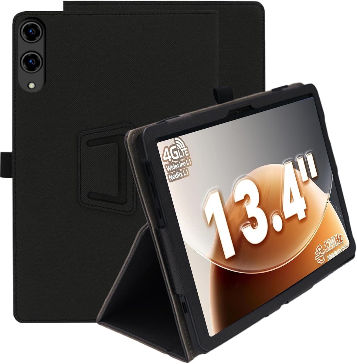 Tabletcase TECLAST T65 - ultra dunne PU - flipcase met handstrap - optimale bescherming - ShopVlot