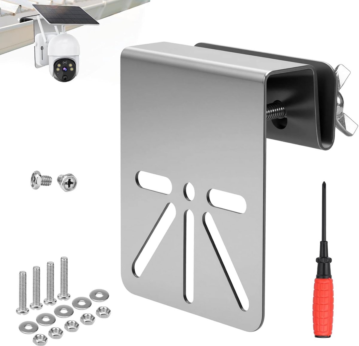 Goothouder voor Eufy Security SoloCam S340 - RVS - Antiroest - Ruimtebesparend ontwerp - ShopVlot