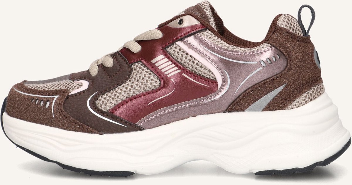 Ton & Ton Meisjes Lage sneakers Ilmi - Bruin - Suède - Maat 28